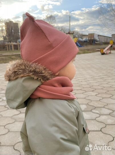 Шапка детская и снуд (обхват головы 46-50)