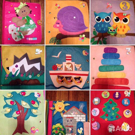 Книжка развивающая из фетра