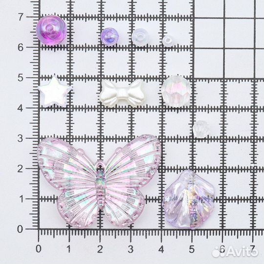 Сиреневый Набор бусин для рукоделия, творчества, м