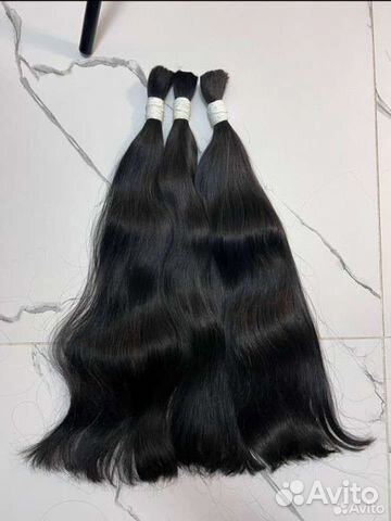 Волосы для наращивания чёрные 50 см