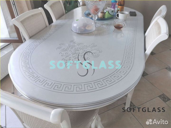 Прозрачная клеенка на обеденный стол