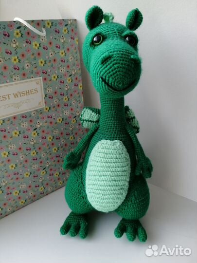 Большой злой дракон игрушка ручной работы