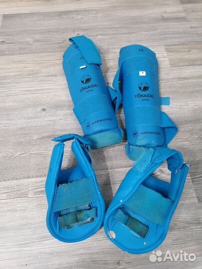 Защита голени и стопы, перчатки. Для карате WTF