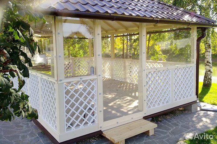 Мягкие пвх окна на беседку