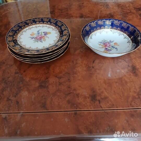 Тарелки cobalt чехия