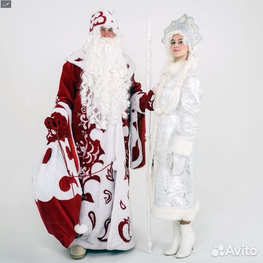 Карнавальный костюм деда мороза и снегурочки