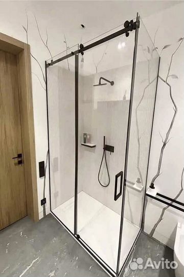 Стеклянная душевая перегородка