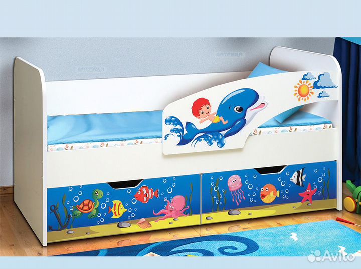 Детская кровать от 3 лет с бортиками