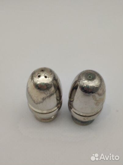 Солонка перечница горчичница серебрение высота 5