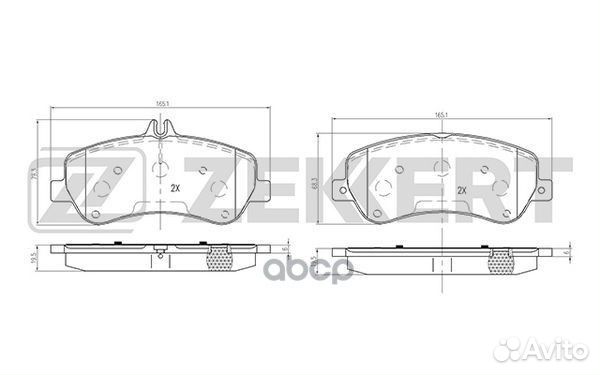 Колодки торм. диск. передн. MB E-Class (207) 11