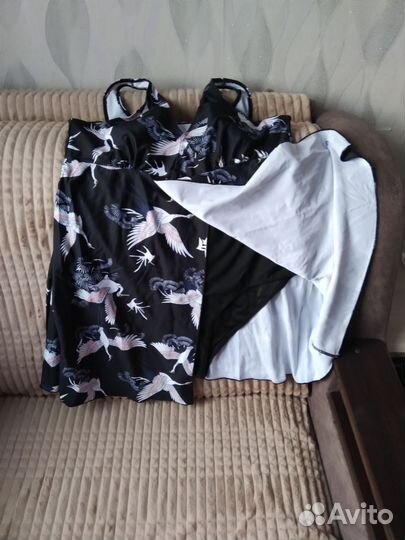 Купальник женский слитный с юбочкой вокруг