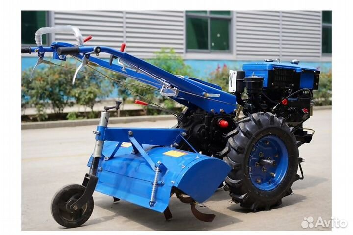 Мотоблок с водяным охлаждением +активная фреза