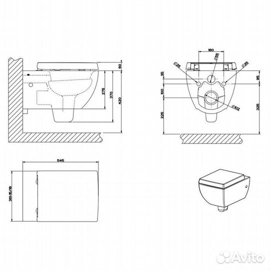 Gessi Mimi Унитаз подвесной 37513#518