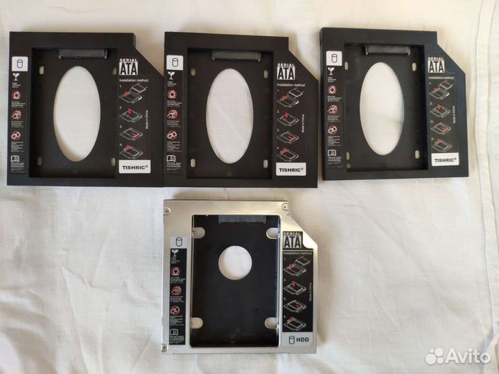 Переходник для доп HDD в отсек CD/DVD SATA 12.7 mm