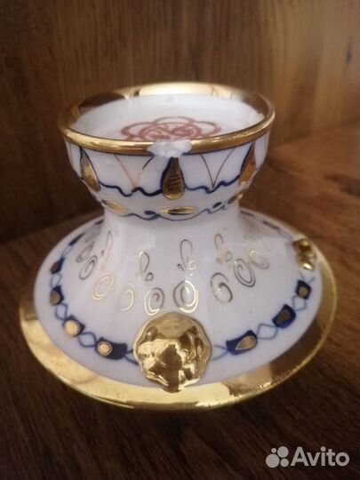 Самовар Гжель, средняя часть со сколом