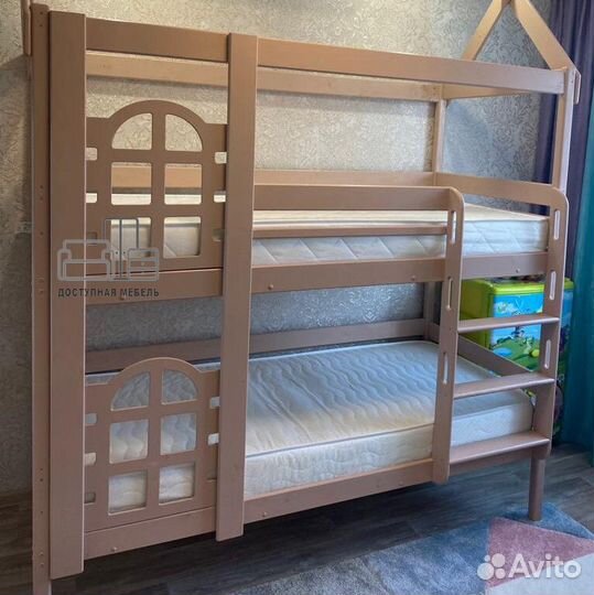 Двухъярусная кровать из сосны