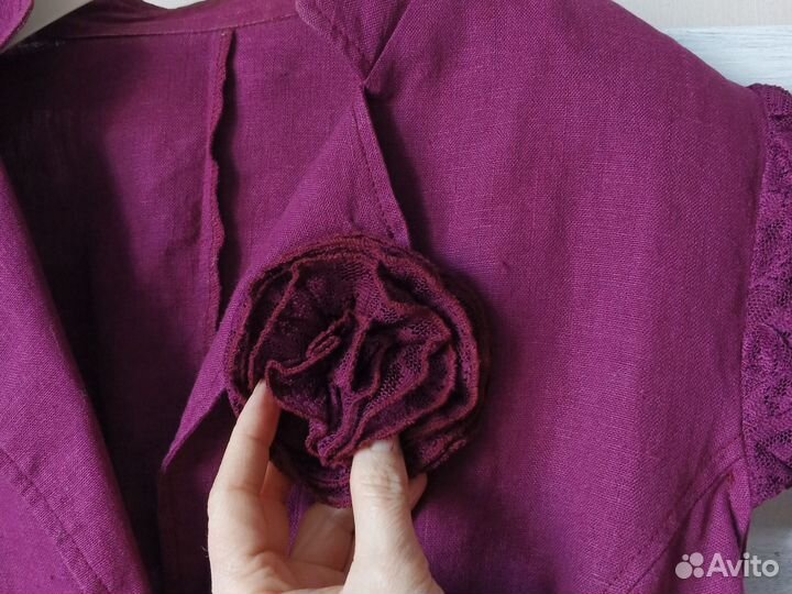 Блузка льняная