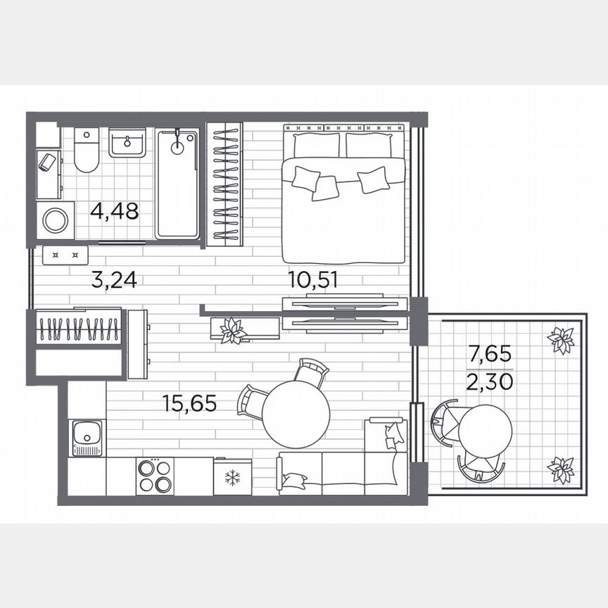 1-к. квартира, 36,2 м², 1/5 эт.