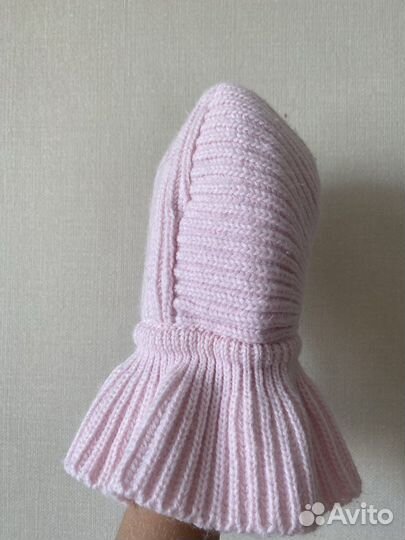 Шапка шлем на новорожденную девочку