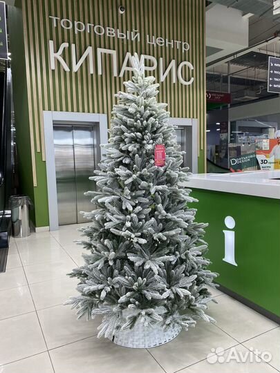 Елка искусственная литая заснеженная