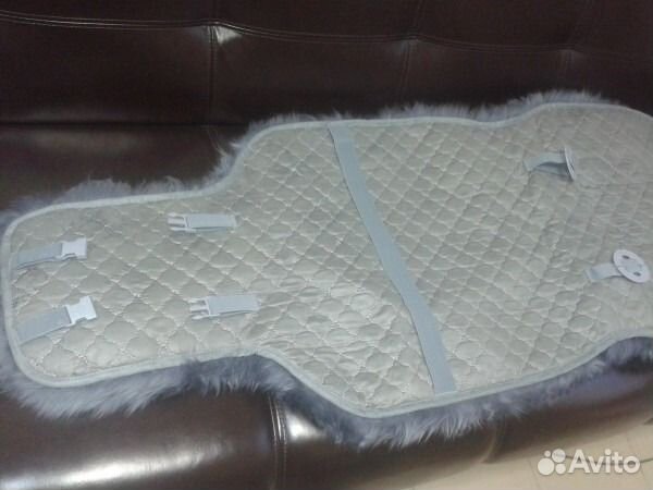 Меховая накидка на сиденье, мех Лисы, Белая