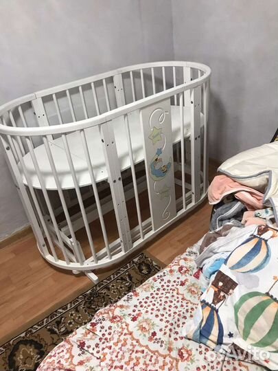 Кроватка трансформер круглая