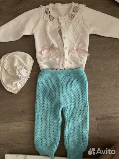 Вязаный костюм + шапочка