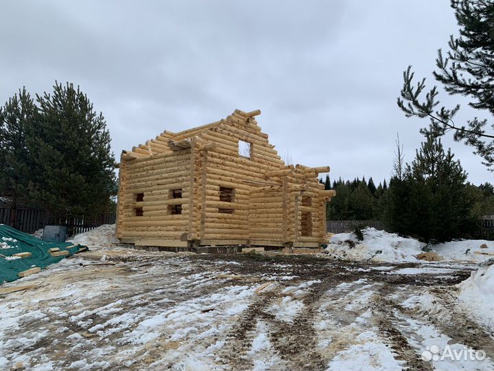 Сруб бани 6x9