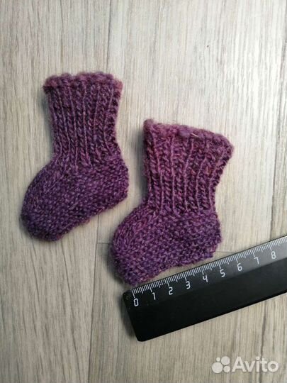 Шерстяные колючие носочки для недоношенных