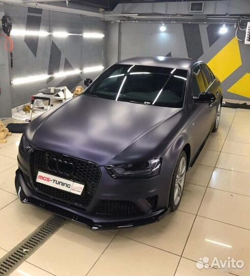 Бампер + губа на Audi A4 B8 в стиле RS4 11-15 гг