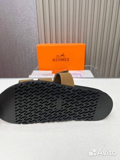 Шлепанцы мужские натуральная кожа hermes