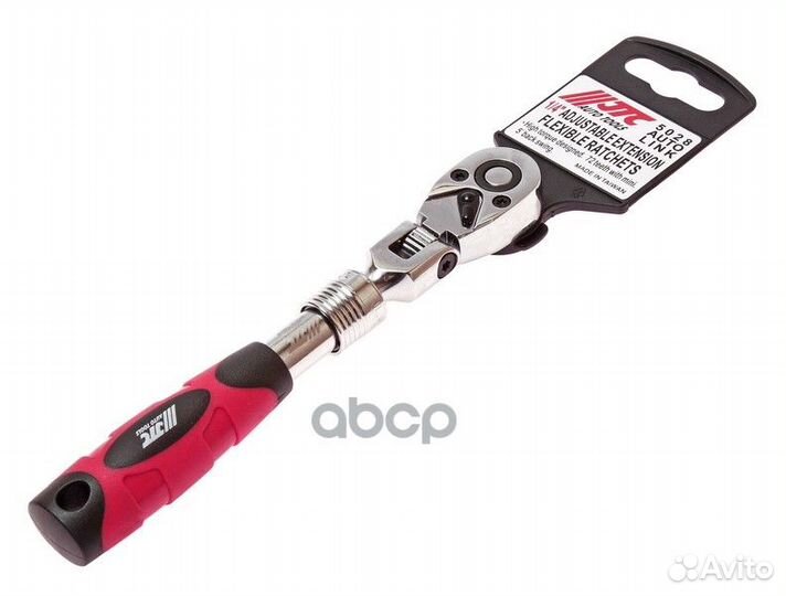 Трещотка 1/4 72-зубцовая шарнирная с поворотной