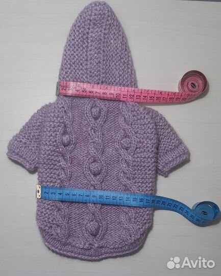 Вязаный свитер для собачки, S