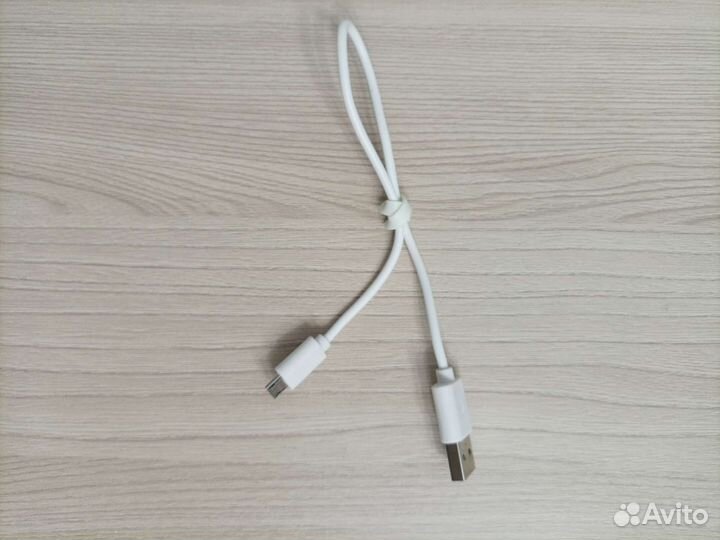 Кабель зарядный USB/Micro USB длина 24 см, белый