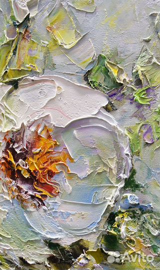 Картина маслом, Цветок, 40х30 см