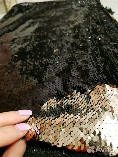 Ткань с двусторонними пайетками