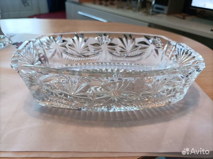 Хрустальная ваза, салатник СССР