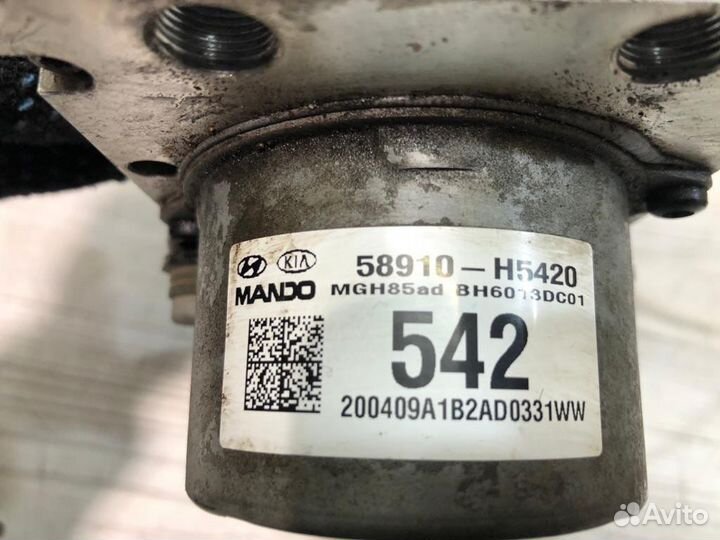 Блок ABS (насос) hyundai solaris 2