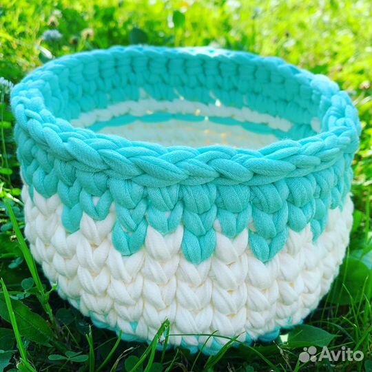 Трикотажная корзинка