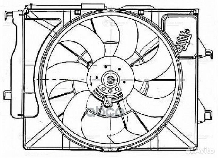 Вентилятор рад.охл.двиг.с кожухом LFK 08L5 luzar
