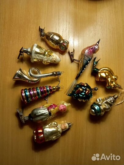 Елочные игрушки сссри ГДР на прищепке и редкие