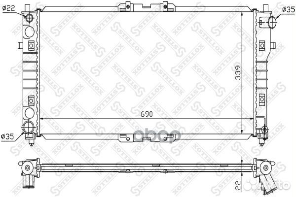 10-25859-SX радиатор системы охлаждения МКПП M