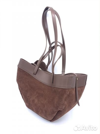 Polene сумка замша коричневая