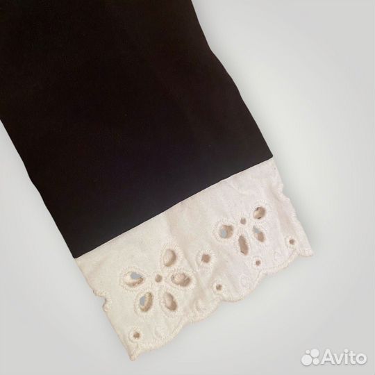 Платье H&M черное с кружевным воротником размер S