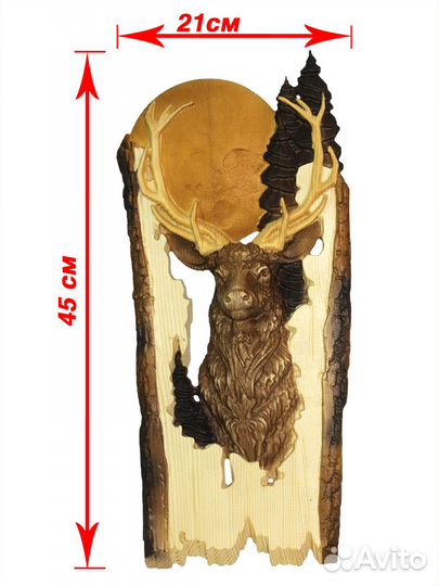 Резное панно из дерева 
