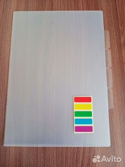 Папка-уголок на 3 отделения, 9 штук