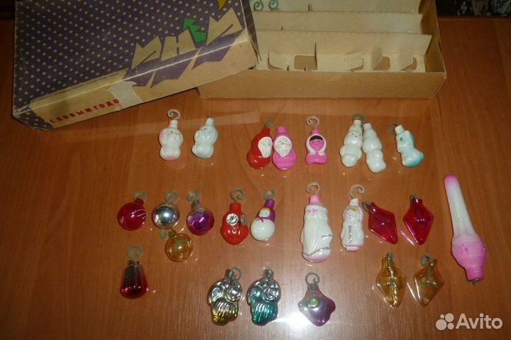 Ёлочки и ёлочные мини-игрушки набор Малютка СССР