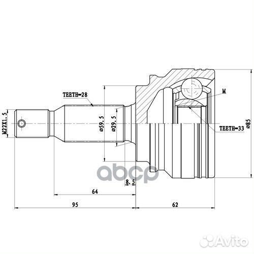 Шрус наружный Z87207R Zikmar