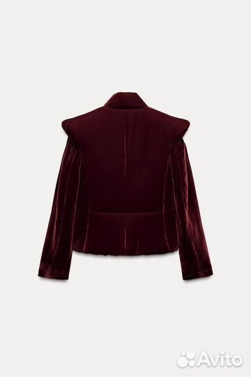 Zara стеганая куртка из коллекции ZW, винный М