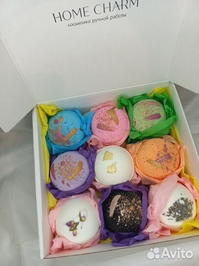 Подарочный бокс. Бомбочки для ванны 9 шт